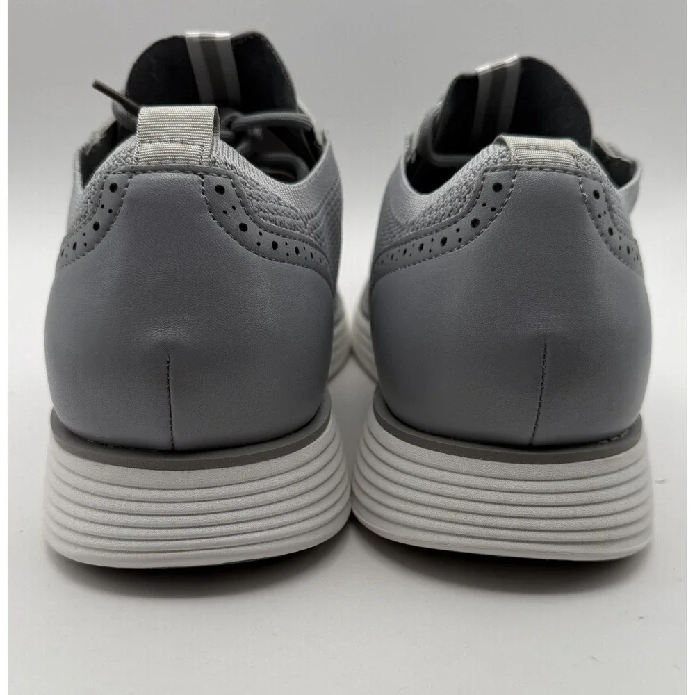 Bruno Marc Knit Oxford Men's Shoes Sz 12 Gray Wingtip Brogue Excellent Condition